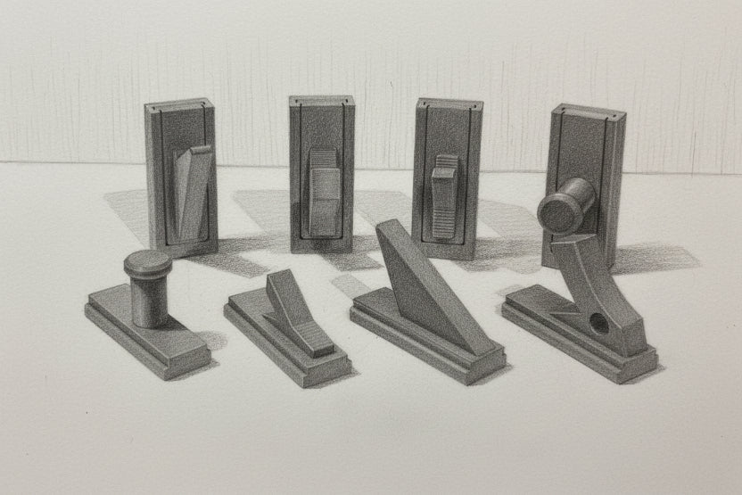 Wandhaken modular (8 Stück) mit 4 verschiedenen Hakenformen